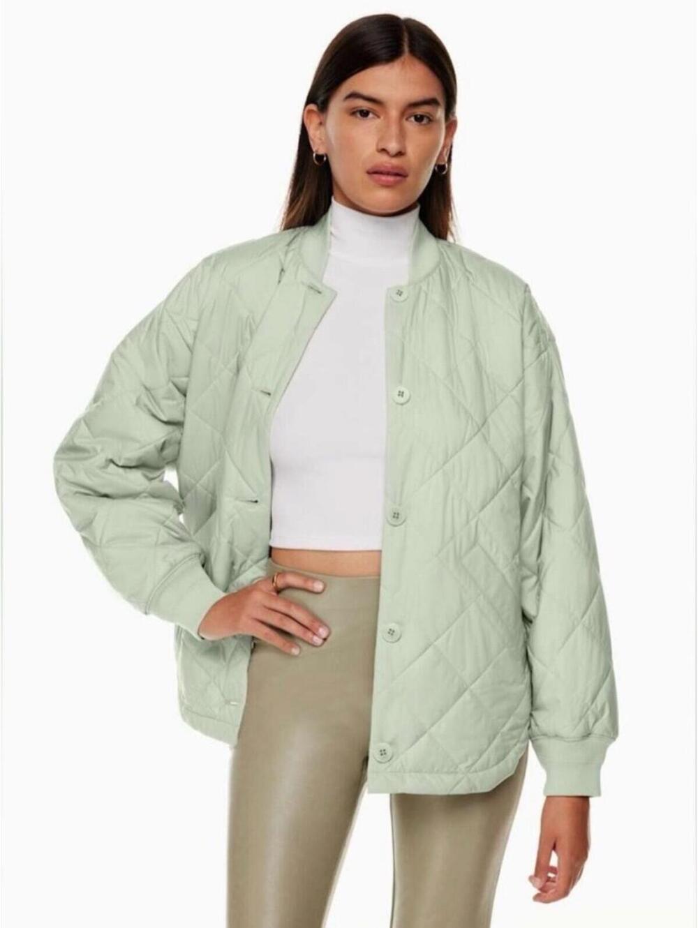 Aritzia Wilfred Pavant Quilted Jacket - Light Green - Medium